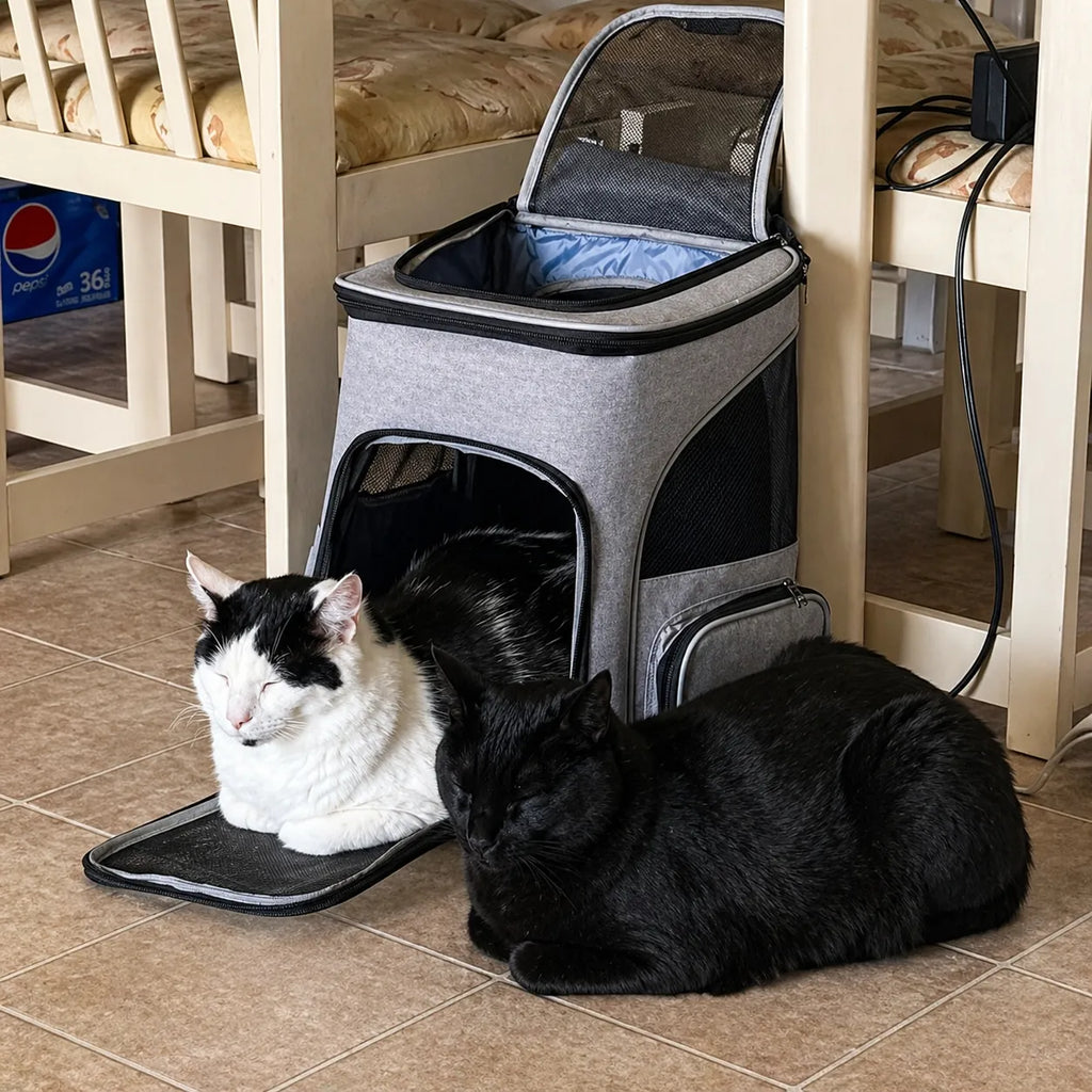 Sac à dos pour chat respirant et extensible - Grande capacité