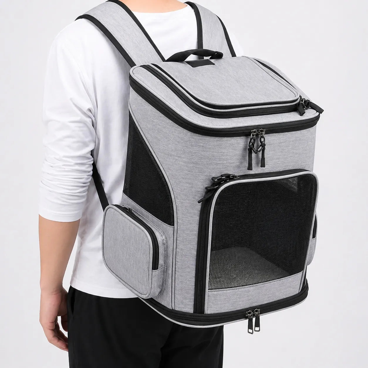 Sac à dos pour chat respirant et extensible - Grande capacité