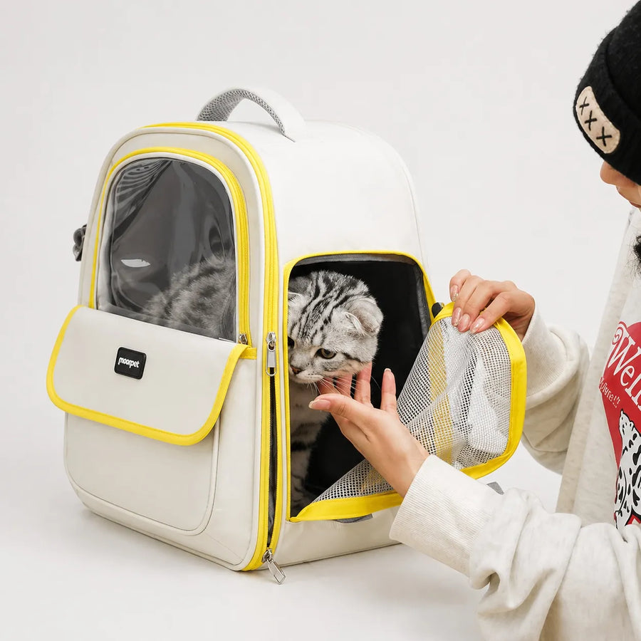 Sac à dos transport chat pliable - Hublot panoramique respirant