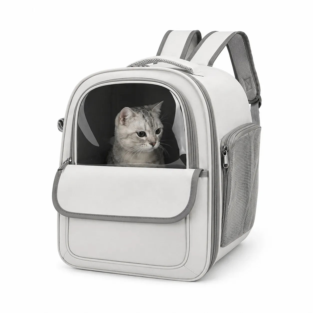 Sac à dos transport chat pliable - Hublot panoramique respirant