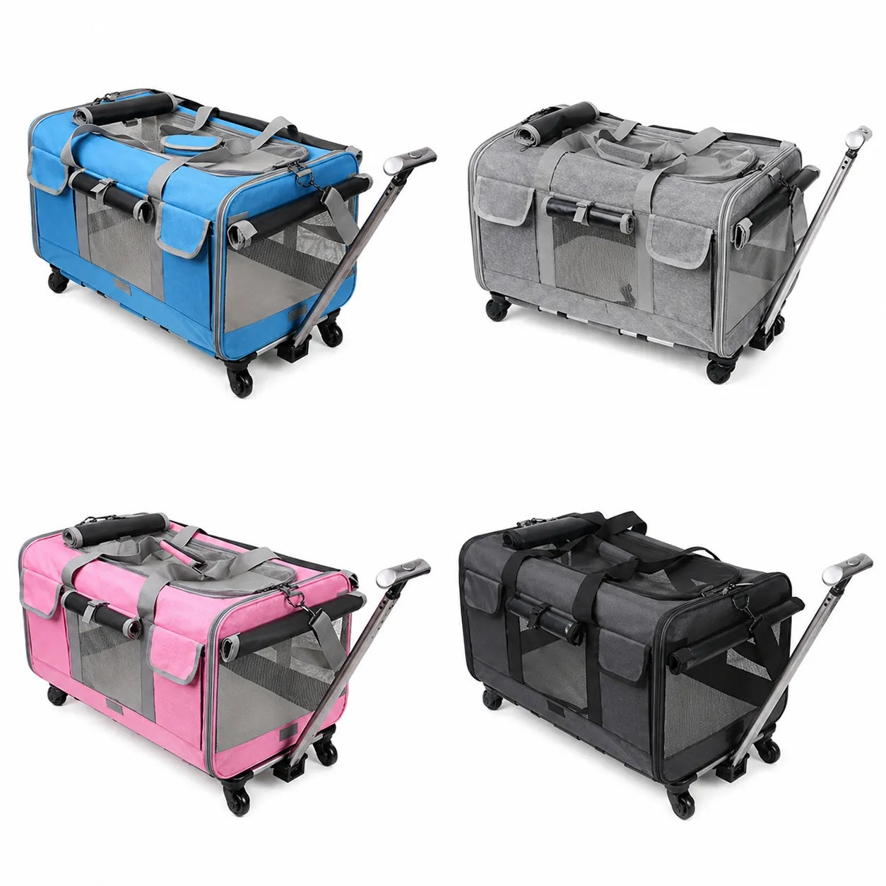 Sac de transport à roulettes pour chat - Extra Large pliable