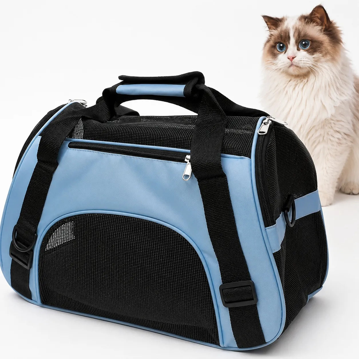 Sac de transport chat respirant - Confort et sécurité