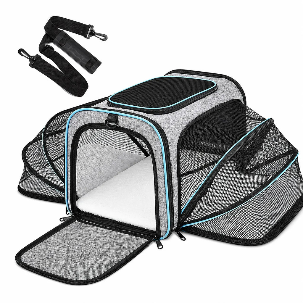 Sac de voyage chat extensible 4 côtés - Pliable respirant