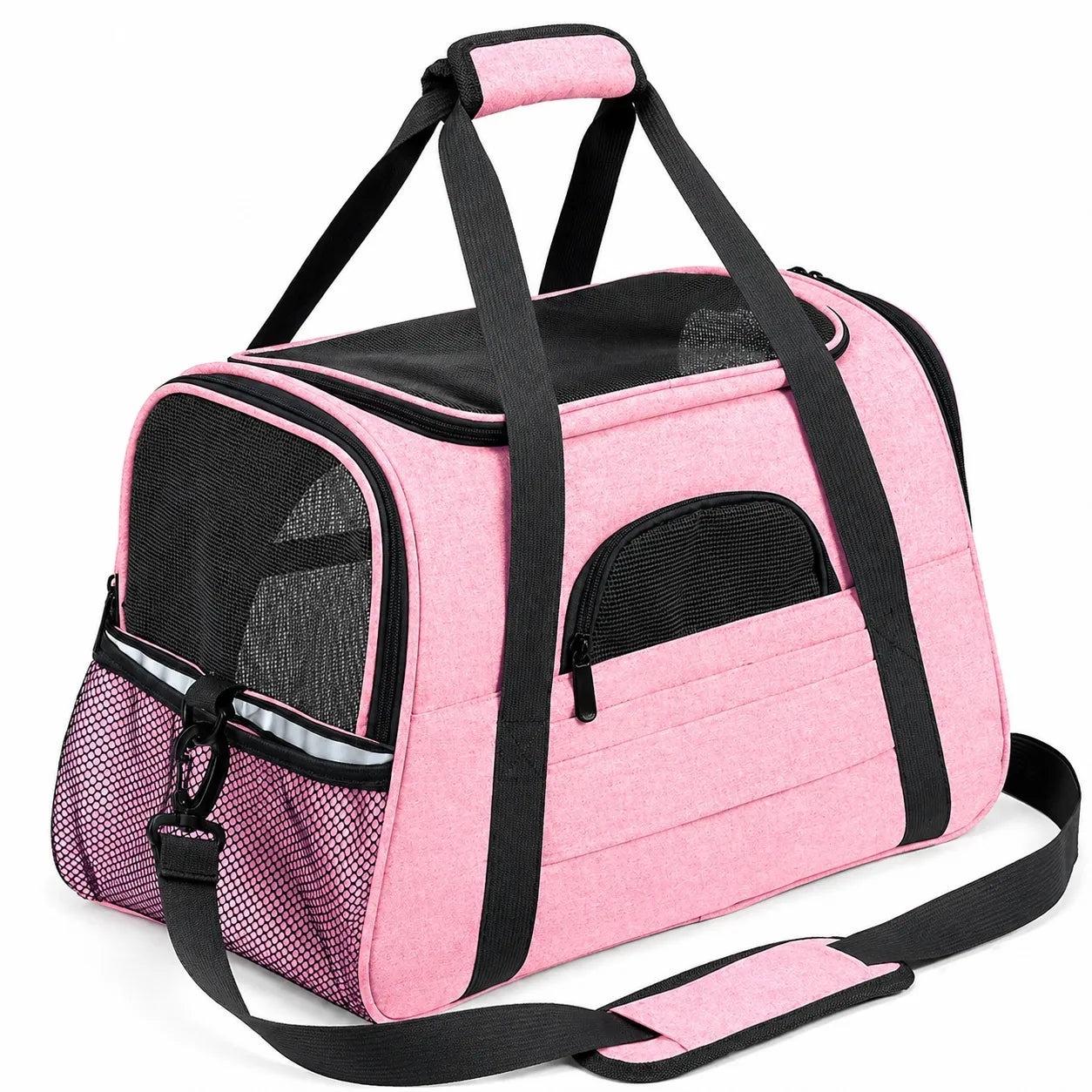 Sac pour transporter chat approuvé avion - 5 fenêtres maille