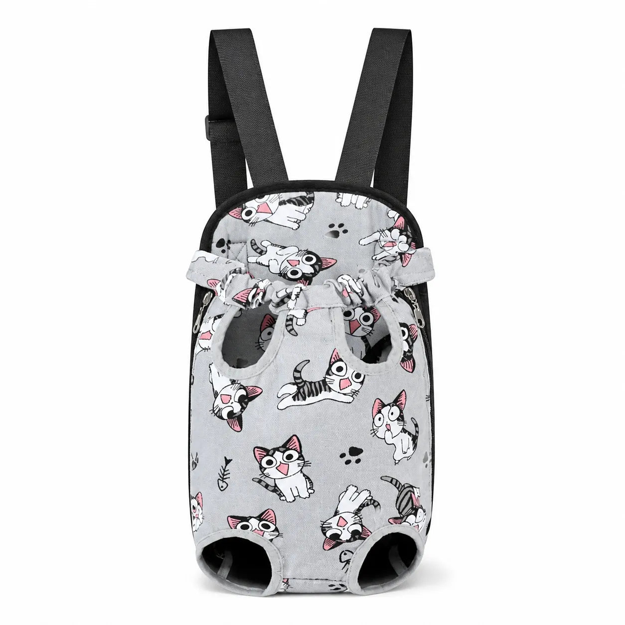 Sac ventral pour chat réglable - Pattes libres toutes tailles