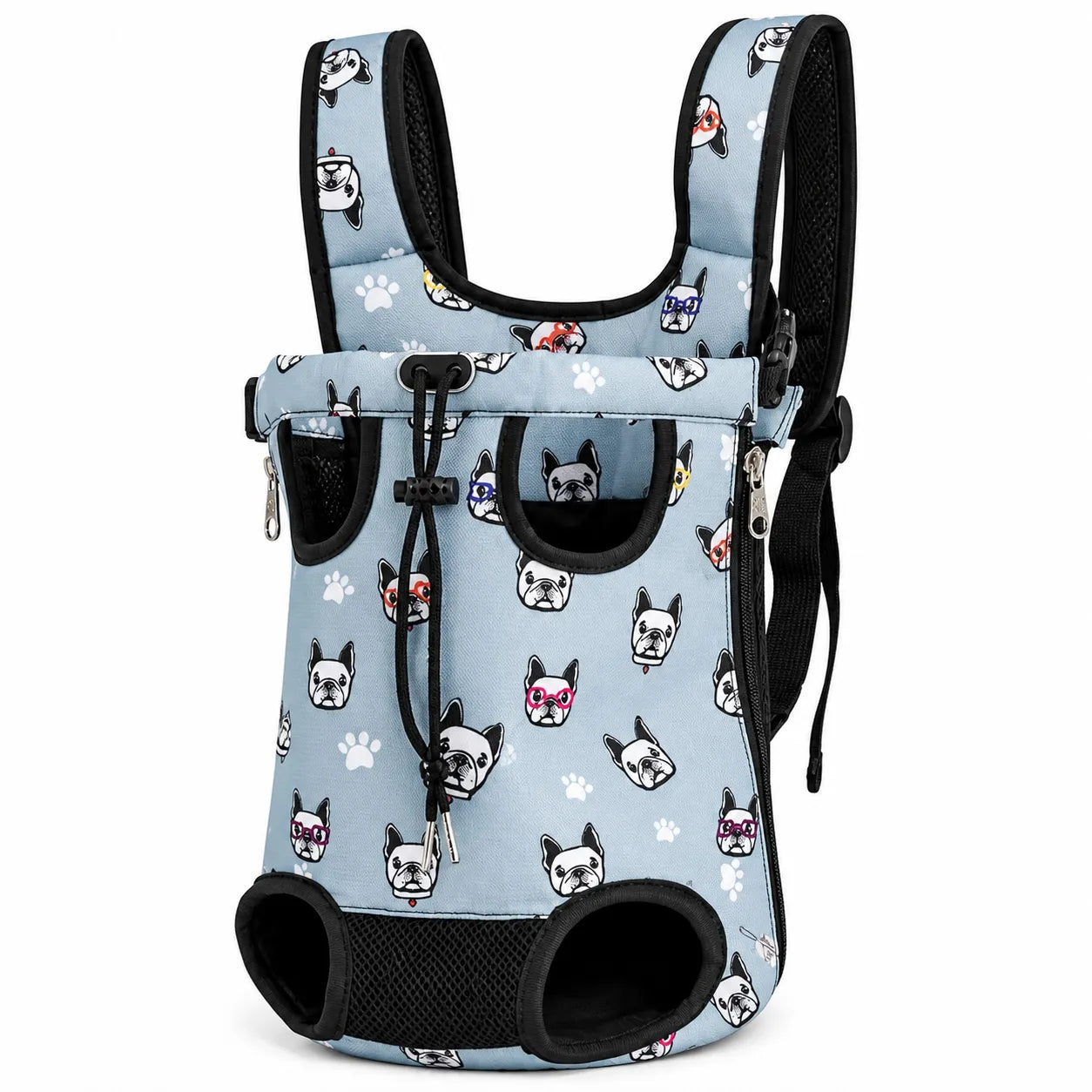 Sac ventral pour chat réglable - Pattes libres toutes tailles