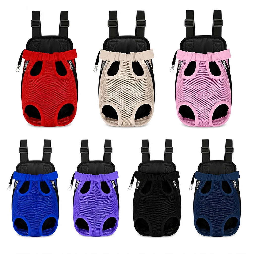 Sac ventral pour chat réglable - Pattes libres toutes tailles