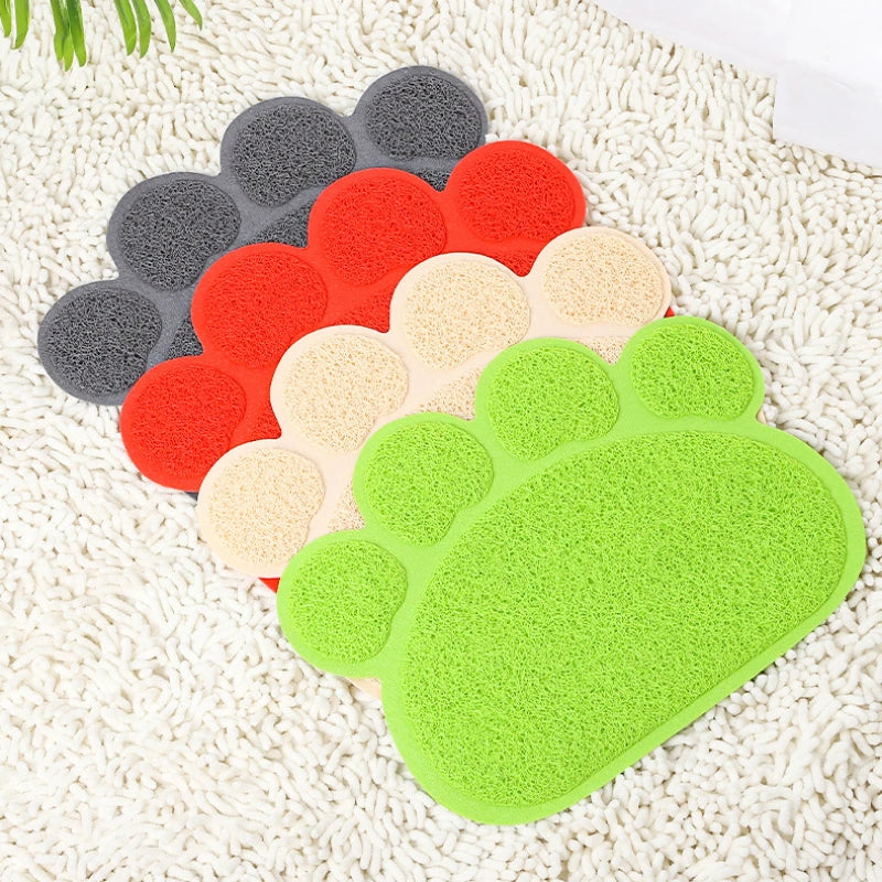 Tapis pour litière chat - Antidérapant et lavable