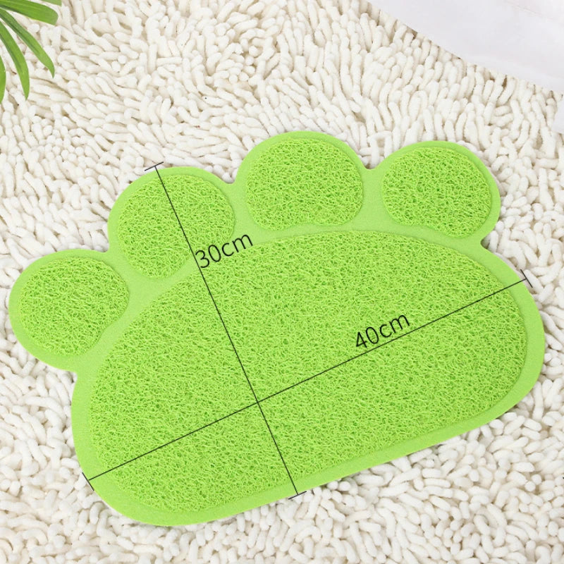 Tapis pour litière chat - Antidérapant et lavable