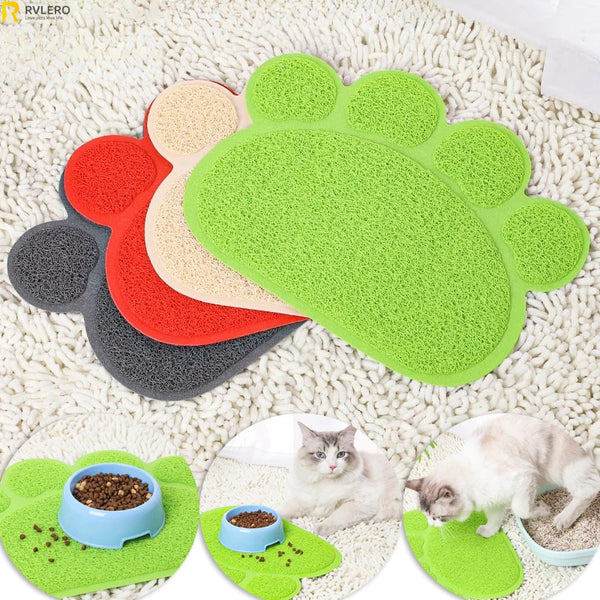 Tapis pour litière chat - Antidérapant et lavable