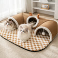 Tunnel à chat 2 en 1 - Jeu repos et stimulation intégrés