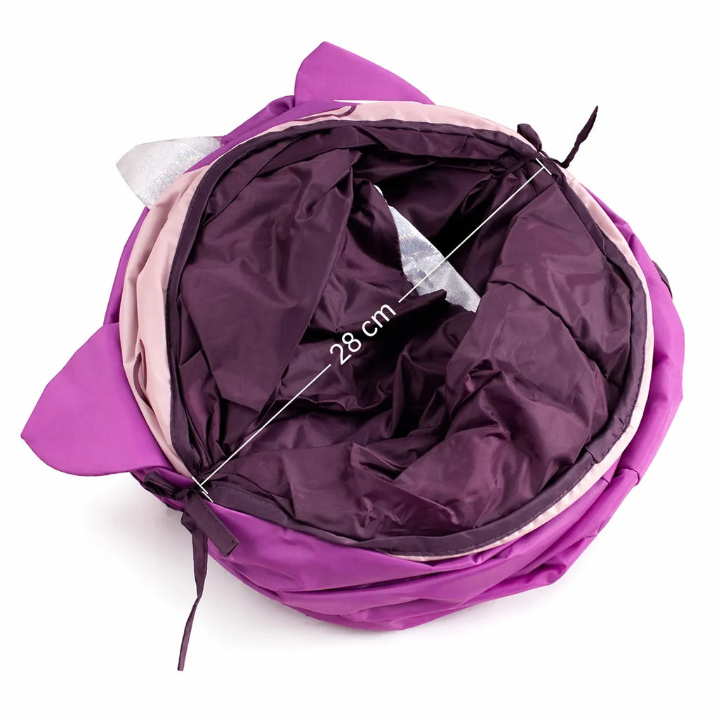 Tunnel pour chat licorne - Jouet pliable 6 entrées grand format
