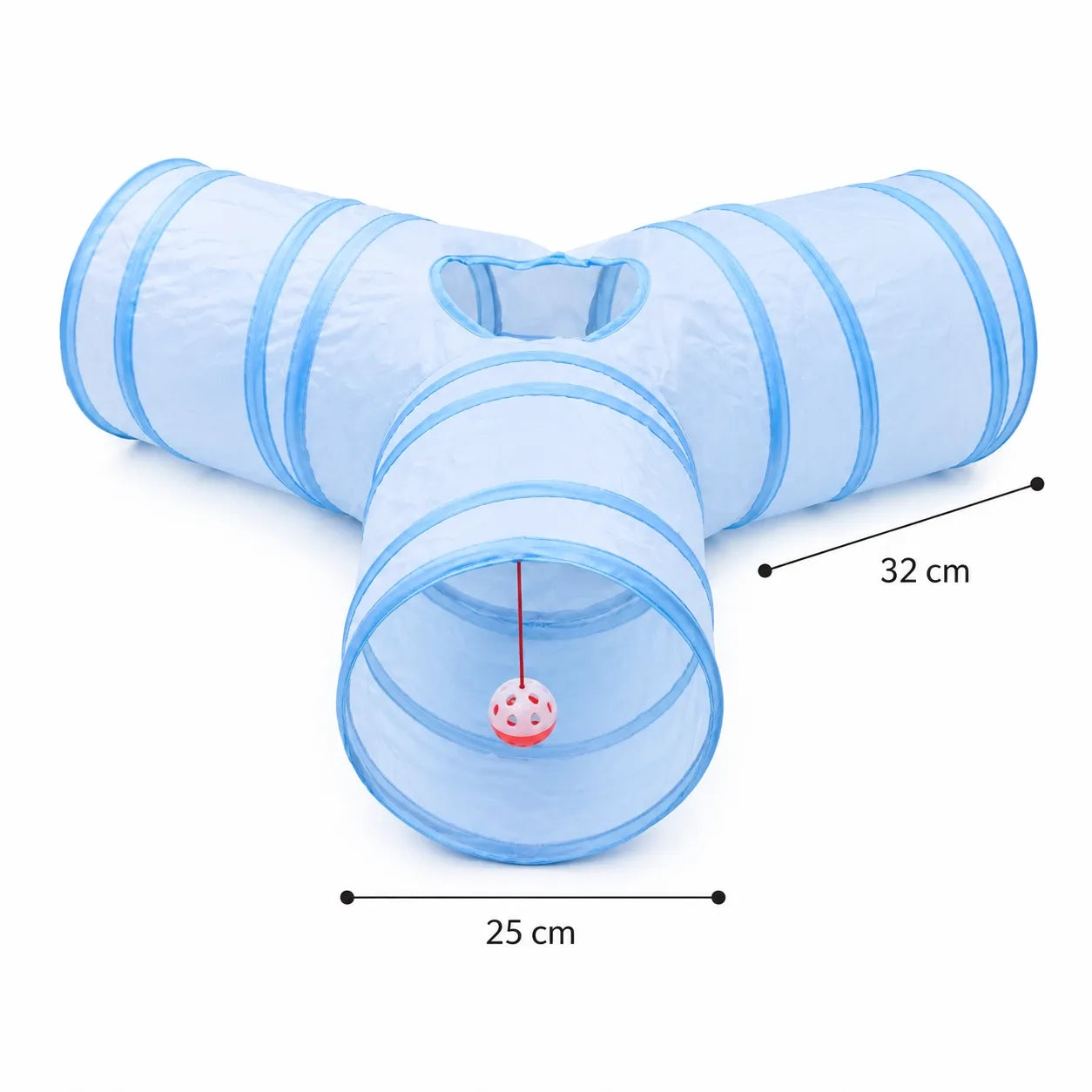Tunnel pour chat pliable 3 voies - Jouet interactif durable