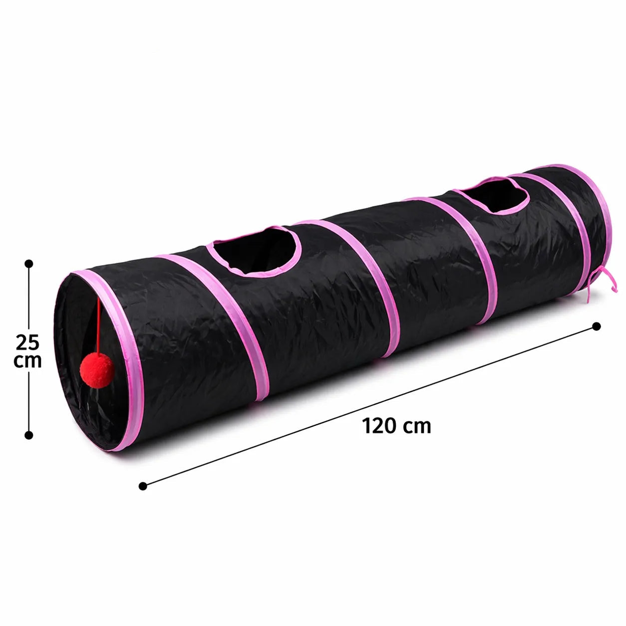 Tunnel pour chat pliable - S, T, Y ou 5 branches balle suspendue